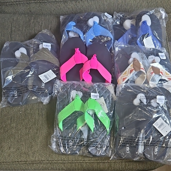 Cato Shoes - Colorful Flip Flops Set (Total=7)